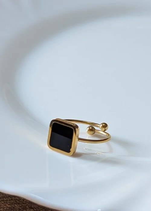 Elegant Golden Square Bracelet